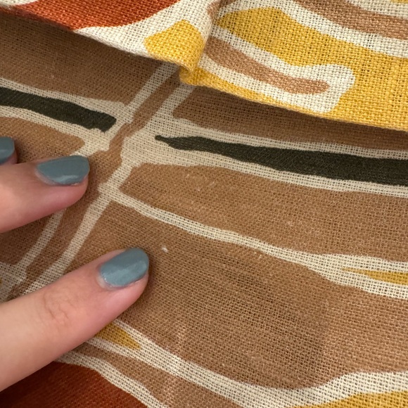 Sezane Linen Blend Fily Tiered Mini Dress in Vicky Leaves Print - Picture 8 of 9